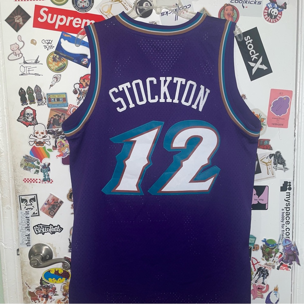 Adidas John Stockton Utah Jazz Jersey